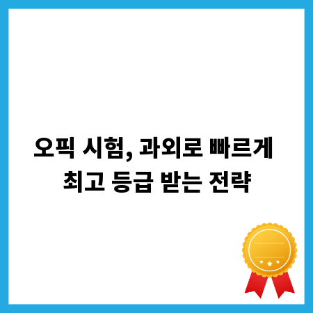 오픽 시험, 과외로 빠르게 최고 등급 받는 전략