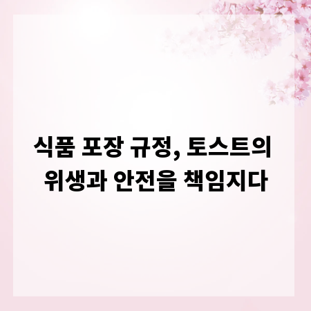 식품 포장 규정, 토스트의 위생과 안전을 책임지다