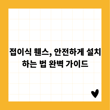 접이식 휀스, 안전하게 설치하는 법 완벽 가이드