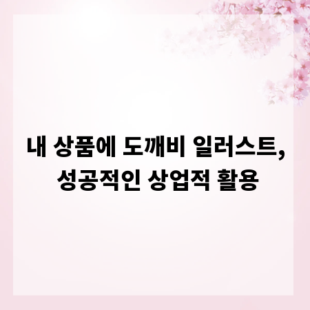 내 상품에 도깨비 일러스트, 성공적인 상업적 활용