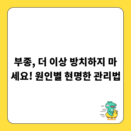 부종, 더 이상 방치하지 마세요! 원인별 현명한 관리법