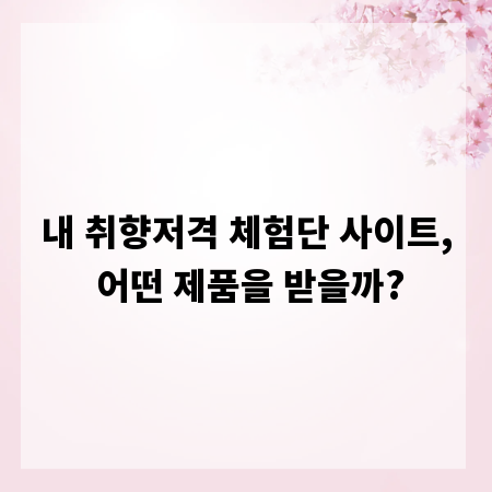 내 취향저격 체험단 사이트, 어떤 제품을 받을까?