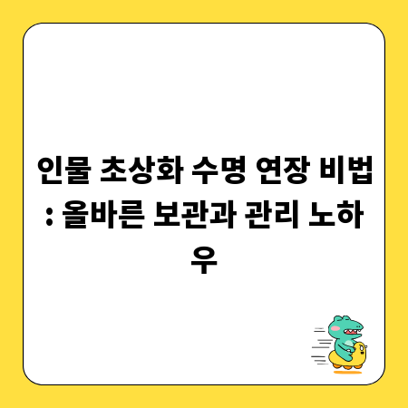 인물 초상화 수명 연장 비법: 올바른 보관과 관리 노하우