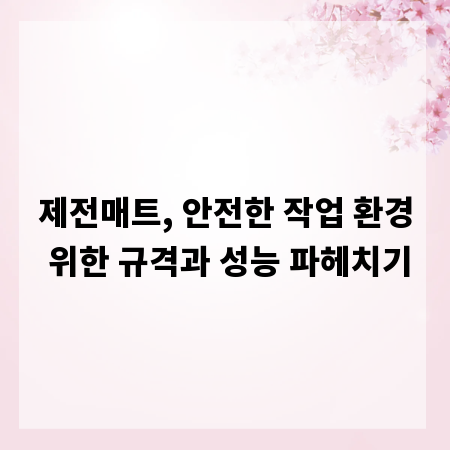 제전매트, 안전한 작업 환경 위한 규격과 성능 파헤치기