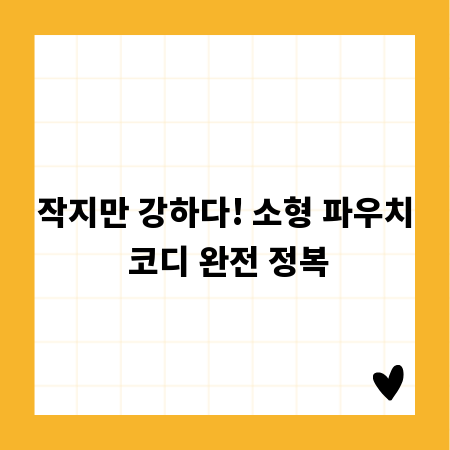 작지만 강하다! 소형 파우치 코디 완전 정복
