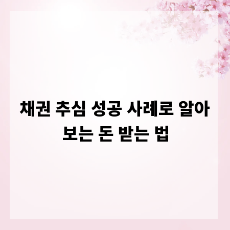 채권 추심 성공 사례로 알아보는 돈 받는 법