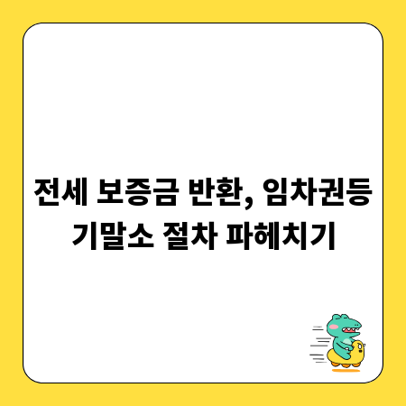 전세 보증금 반환, 임차권등기말소 절차 파헤치기