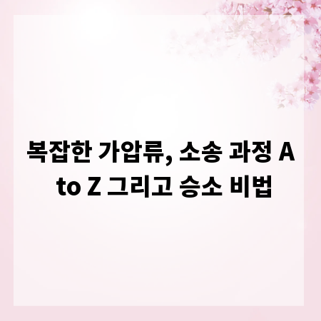 복잡한 가압류, 소송 과정 A to Z 그리고 승소 비법