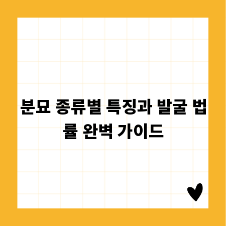 분묘 종류별 특징과 발굴 법률 완벽 가이드