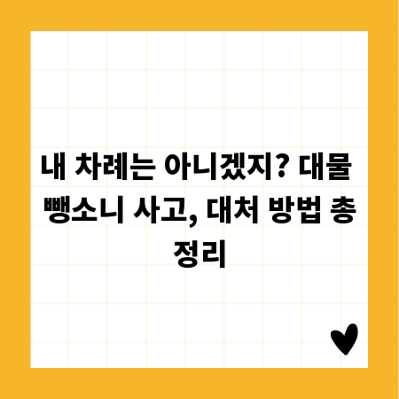 내 차례는 아니겠지? 대물 뺑소니 사고, 대처 방법 총정리