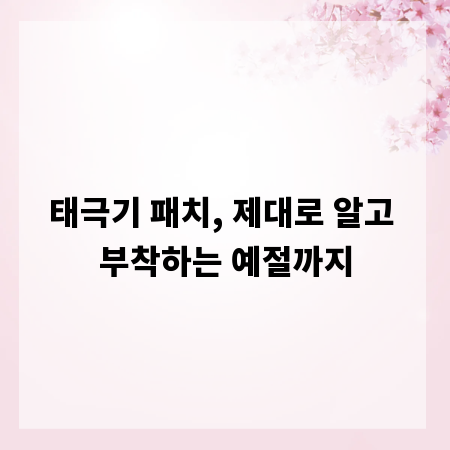 태극기 패치, 제대로 알고 부착하는 예절까지