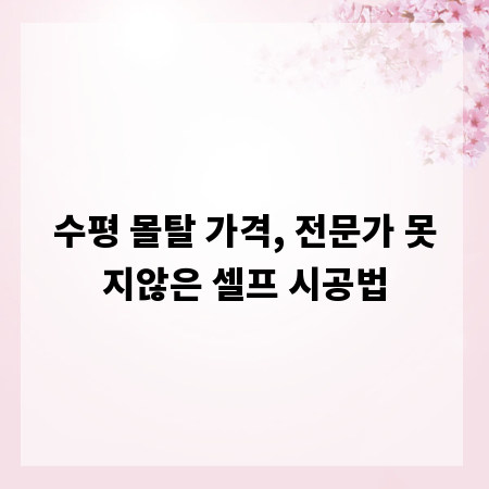 수평 몰탈 가격, 전문가 못지않은 셀프 시공법