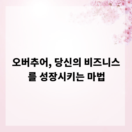 오버추어, 당신의 비즈니스를 성장시키는 마법