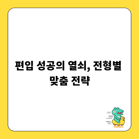 편입 성공의 열쇠, 전형별 맞춤 전략