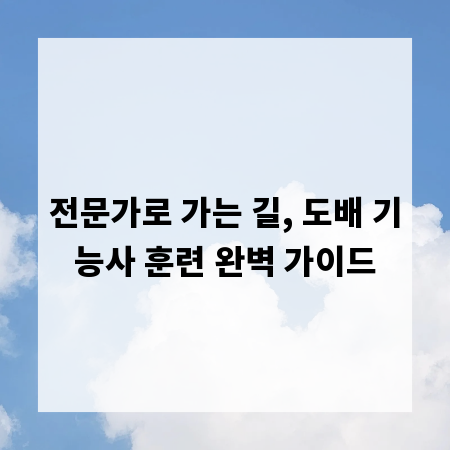 전문가로 가는 길, 도배 기능사 훈련 완벽 가이드
