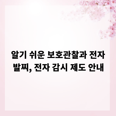알기 쉬운 보호관찰과 전자발찌, 전자 감시 제도 안내