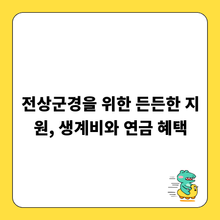 전상군경을 위한 든든한 지원, 생계비와 연금 혜택
