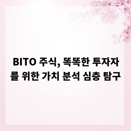 BITO 주식, 똑똑한 투자자를 위한 가치 분석 심층 탐구