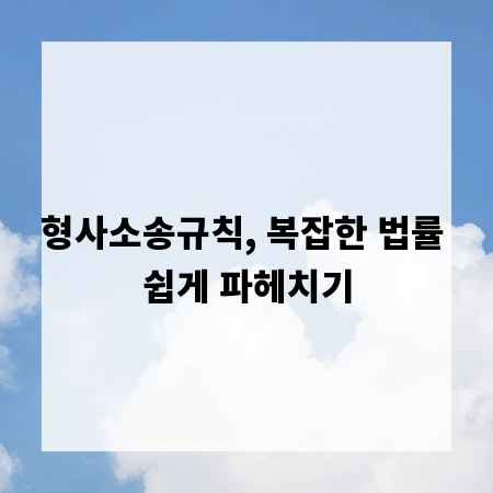 형사소송규칙, 복잡한 법률 쉽게 파헤치기