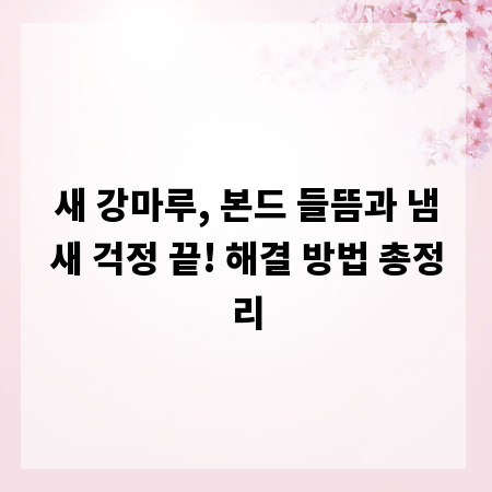 새 강마루, 본드 들뜸과 냄새 걱정 끝! 해결 방법 총정리