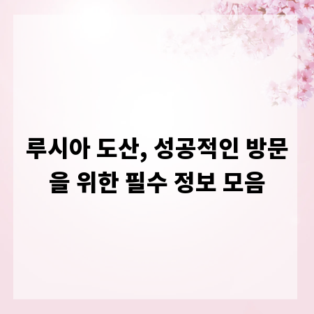 루시아 도산, 성공적인 방문을 위한 필수 정보 모음