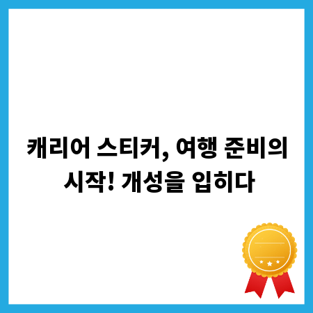 캐리어 스티커, 여행 준비의 시작! 개성을 입히다