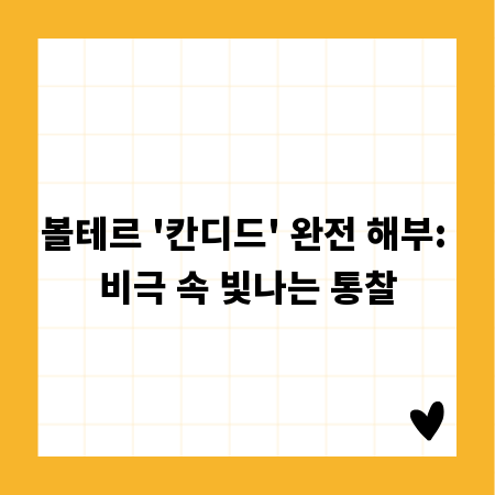 볼테르 '칸디드' 완전 해부: 비극 속 빛나는 통찰