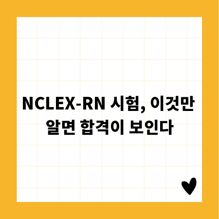 NCLEX-RN 시험, 이것만 알면 합격이 보인다