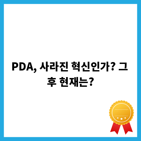 PDA, 사라진 혁신인가? 그 후 현재는?