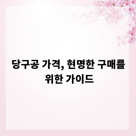 당구공 가격, 현명한 구매를 위한 가이드
