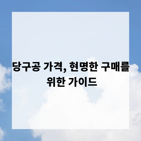 당구공 가격, 현명한 구매를 위한 가이드