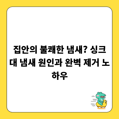 쾌적한 주방 만들기, 싱크대 냄새 원인과 근본적인 해결법