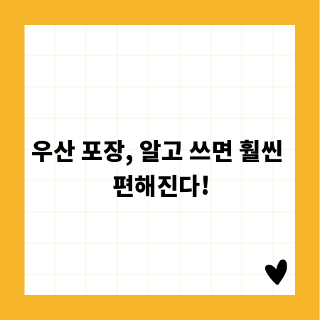 우산 포장, 알고 쓰면 훨씬 편해진다!
