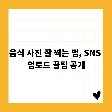 음식 사진 잘 찍는 법, SNS 업로드 꿀팁 공개