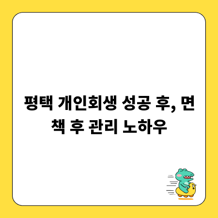 면책 후에도 중요한 평택 개인회생, 이것만은 꼭!