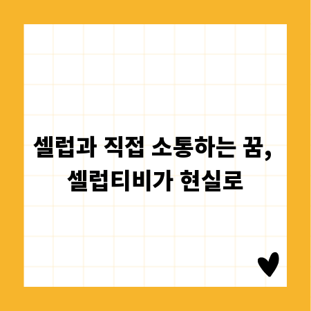 셀럽과 직접 소통하는 꿈, 셀럽티비가 현실로