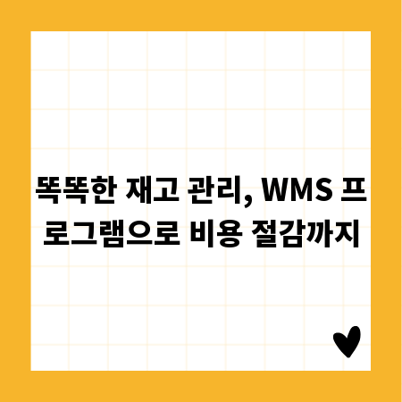 똑똑한 재고 관리, WMS 프로그램으로 비용 절감까지
