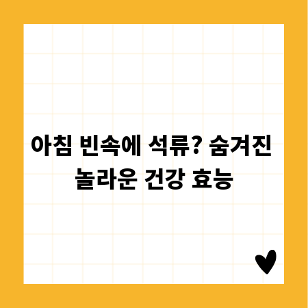 아침 빈속에 석류? 숨겨진 놀라운 건강 효능