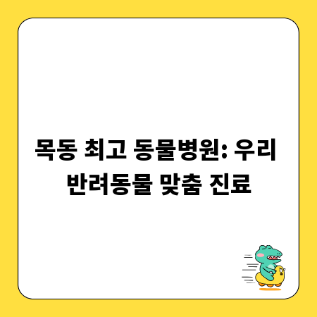 목동 최고 동물병원: 우리 반려동물 맞춤 진료