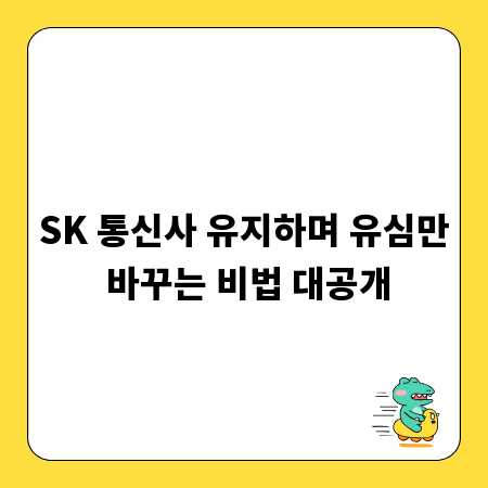 SK 통신사 유지하며 유심만 바꾸는 비법 대공개