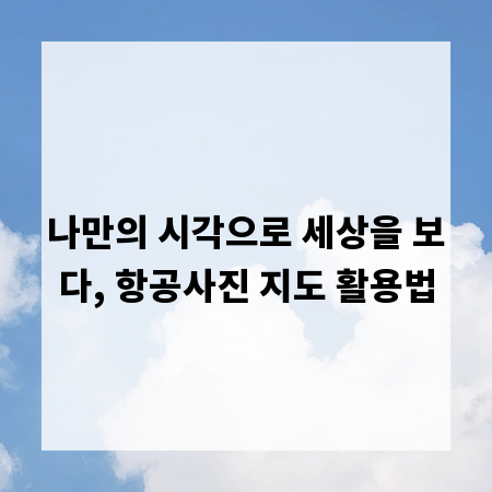 나만의 시각으로 세상을 보다, 항공사진 지도 활용법