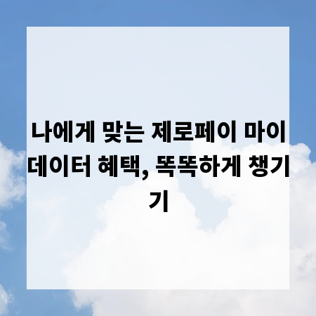 나에게 맞는 제로페이 마이데이터 혜택, 똑똑하게 챙기기