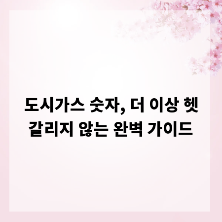 도시가스 숫자, 더 이상 헷갈리지 않는 완벽 가이드