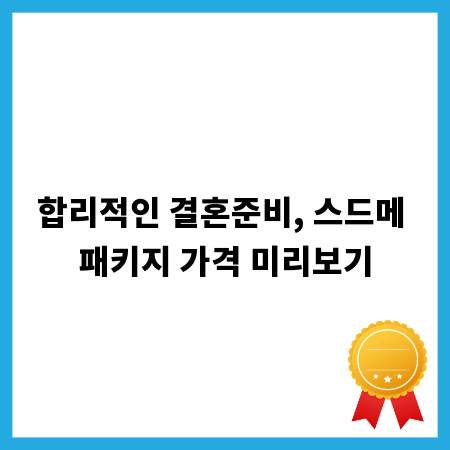 합리적인 결혼준비, 스드메 패키지 가격 미리보기