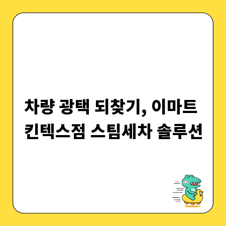 차량 광택 되찾기, 이마트 킨텍스점 스팀세차 솔루션