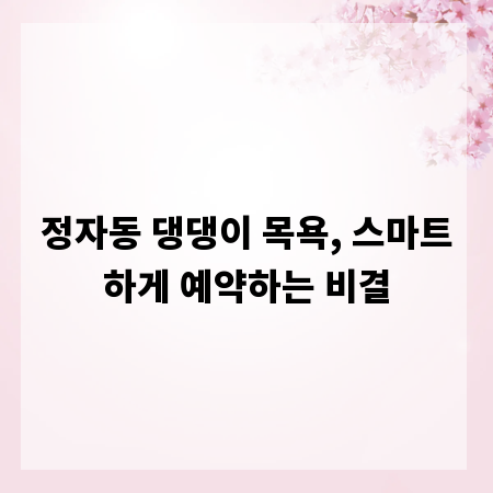 정자동 댕댕이 목욕, 스마트하게 예약하는 비결